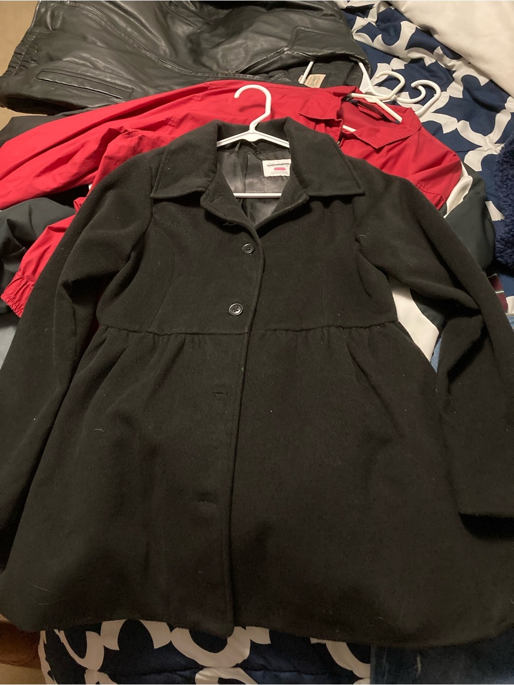 The Children's Place Black Girls' Pea Coat